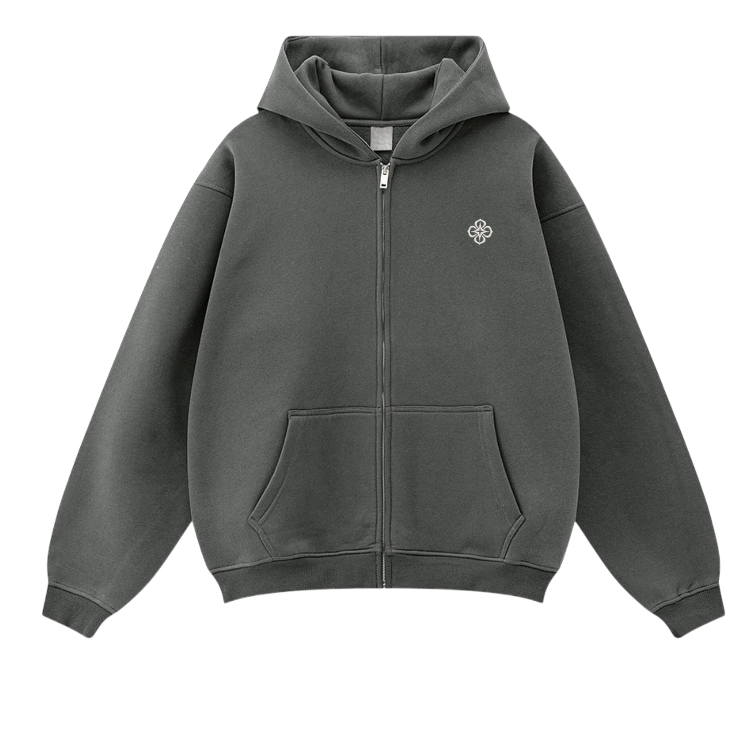 DARK GREY LOGO ZIP-UP