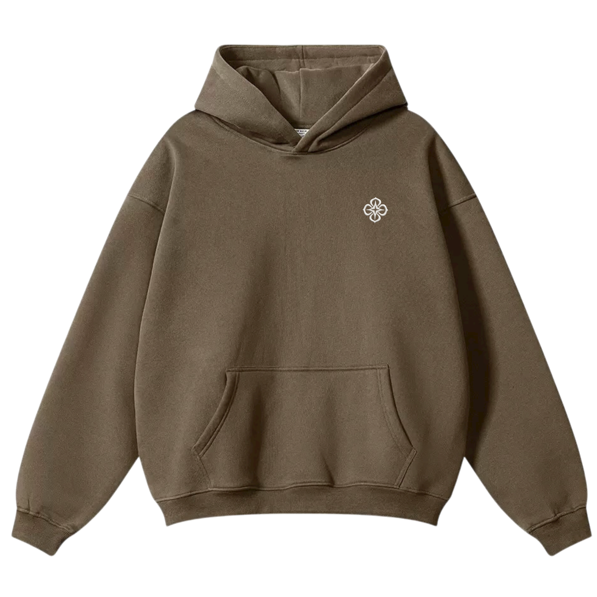 BROWN LOGO HOODIE