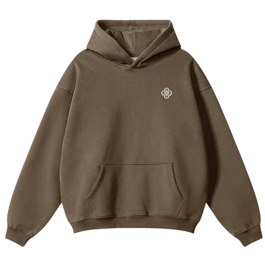 BROWN LOGO HOODIE