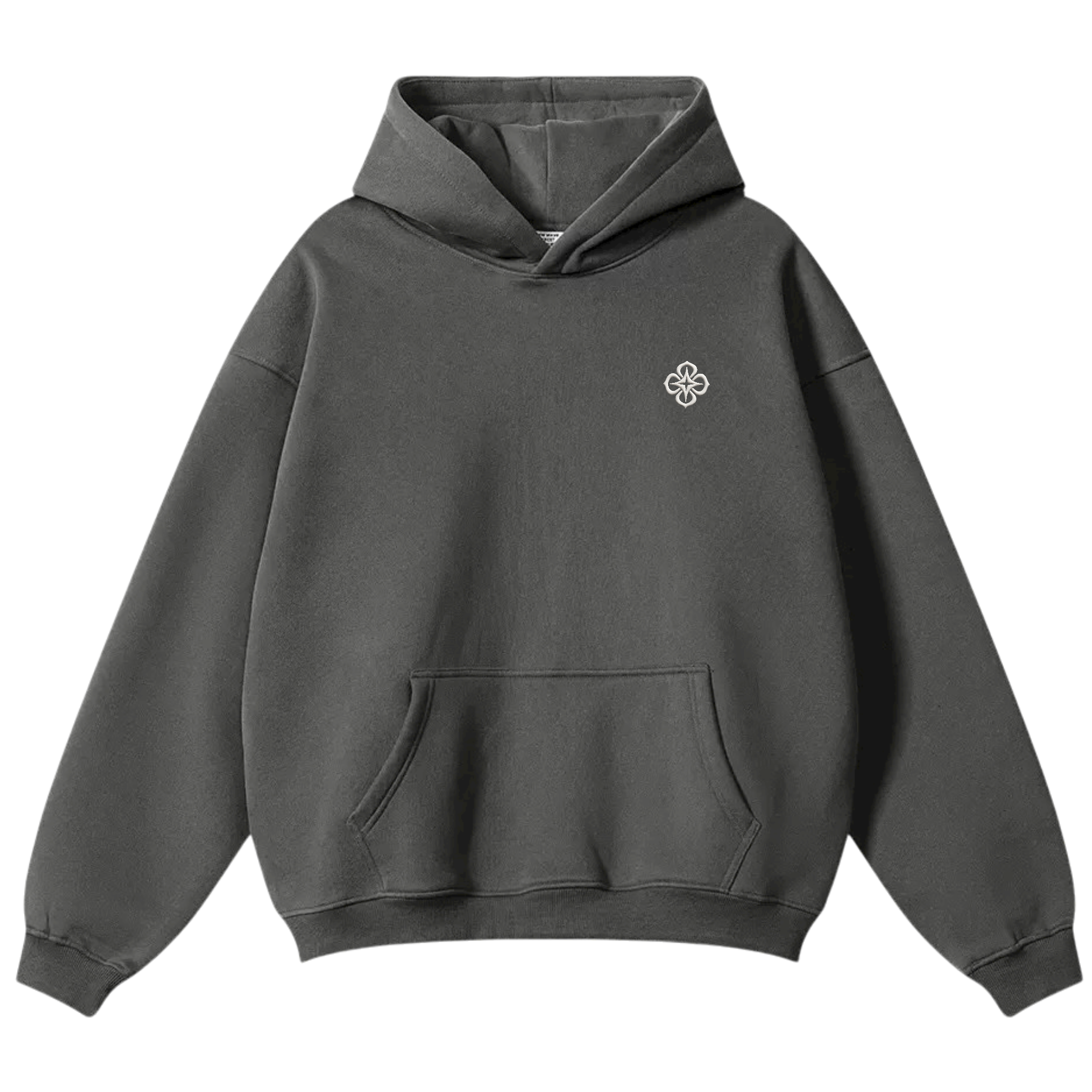 DARK GREY LOGO HOODIE