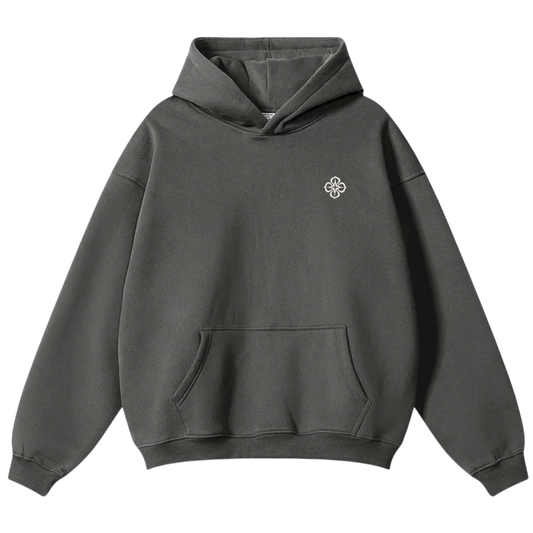 DARK GREY LOGO HOODIE