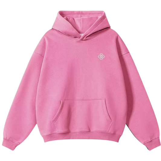 ROSE PINK LOGO HOODIE