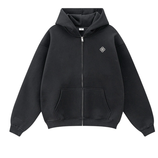 DARK GREY LOGO ZIP-UP