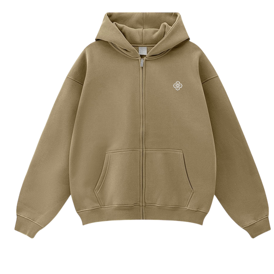 MEDIUM BLUE LOGO ZIP-UP